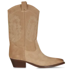 BOTTES WESTERN EN CUIR VELOURS DONATELLA - JONAK pour FEMME | Printemps