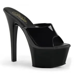 Chaussure de pole dance noire a plateforme Pleaser