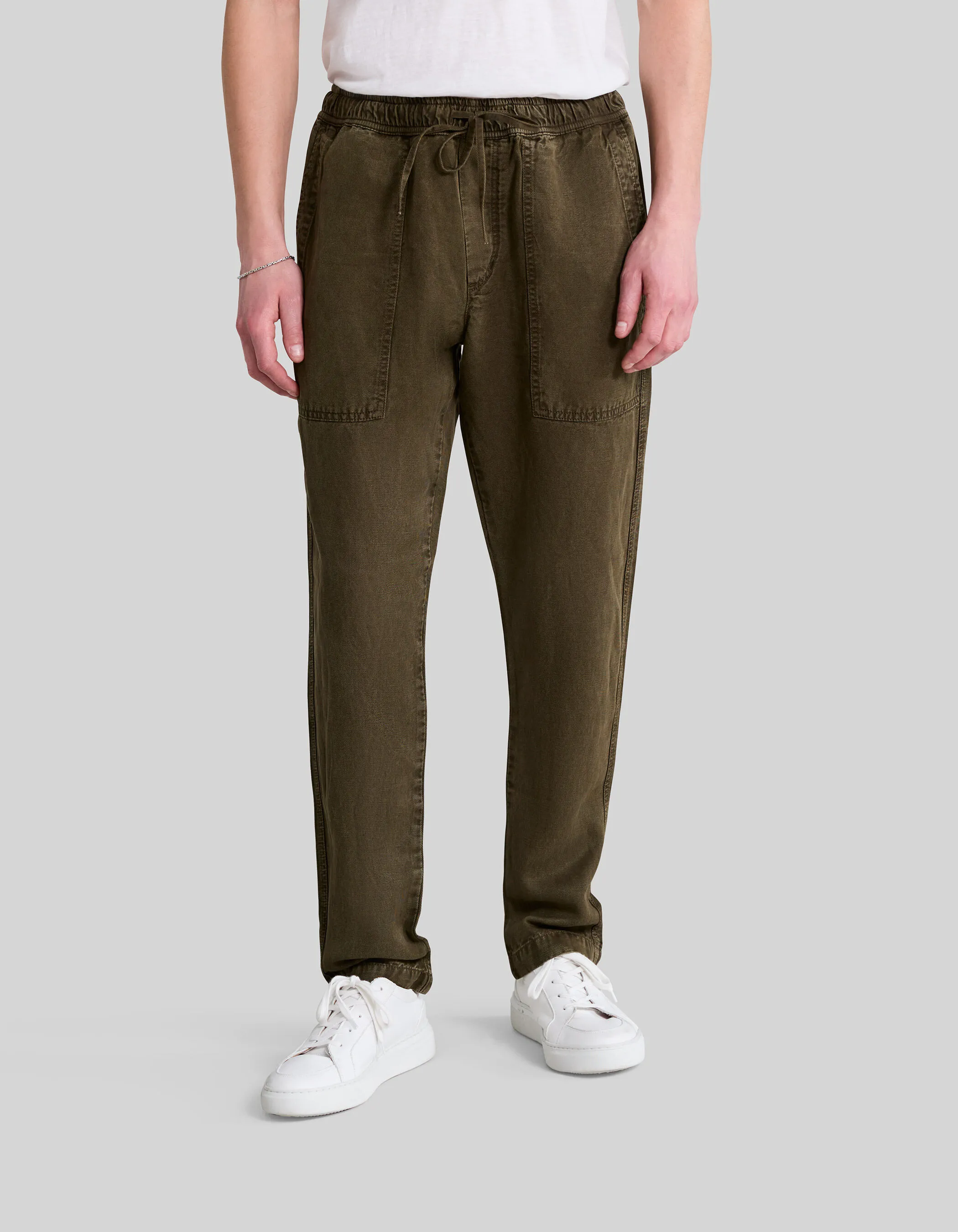 Jogging CROPPED kaki Lyocell® Homme