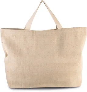 Kimood KI0260 - Grand sac de shopping fourre-tout esprit rustique