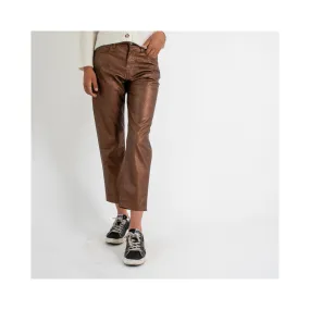 Pantalon brillant 5 poches SAUVEUR Bronze HIVER 2023 Hod Paris à -60%