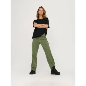 Pantalon cargo malfy taille haute kaki femme - Only | wimod