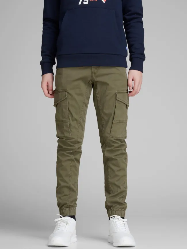 Pantalon cargo paul flake 542 kaki garçon - Jack & Jones | wimod