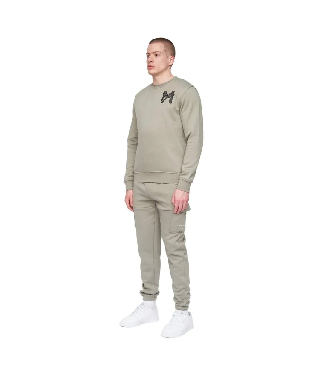 Pantalon de jogging moorehen homme vieux vert kaki Henleys