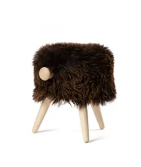 Povl KJER : Tuft Stool 40, tabouret Touffe laine courte - 100% Ecoresponsable - Mer(e)veilleuse