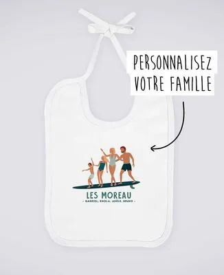 T-Shirt femme Famille en surf personnalisé