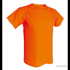 T-shirt Technique 100% polyester ACQUA ROYAL Orange Fluo 01