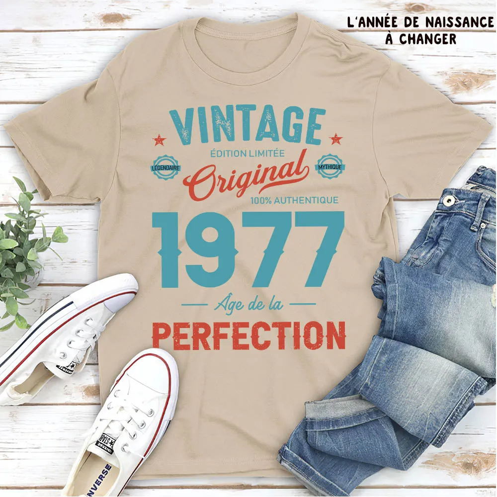 T-shirt Unisex Personnalisé - L‘Âge De Perfection