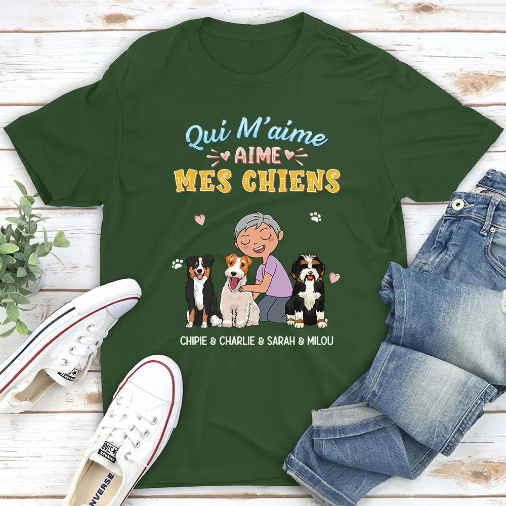 T-shirt Unisex Personnalisé -Qui M’aime, Aime Mon Chien